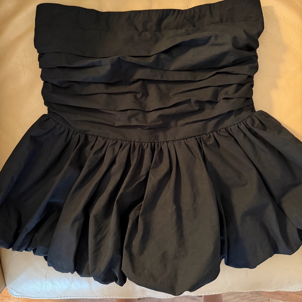 NWT Sofie The Label Black Strapless Bubble Top